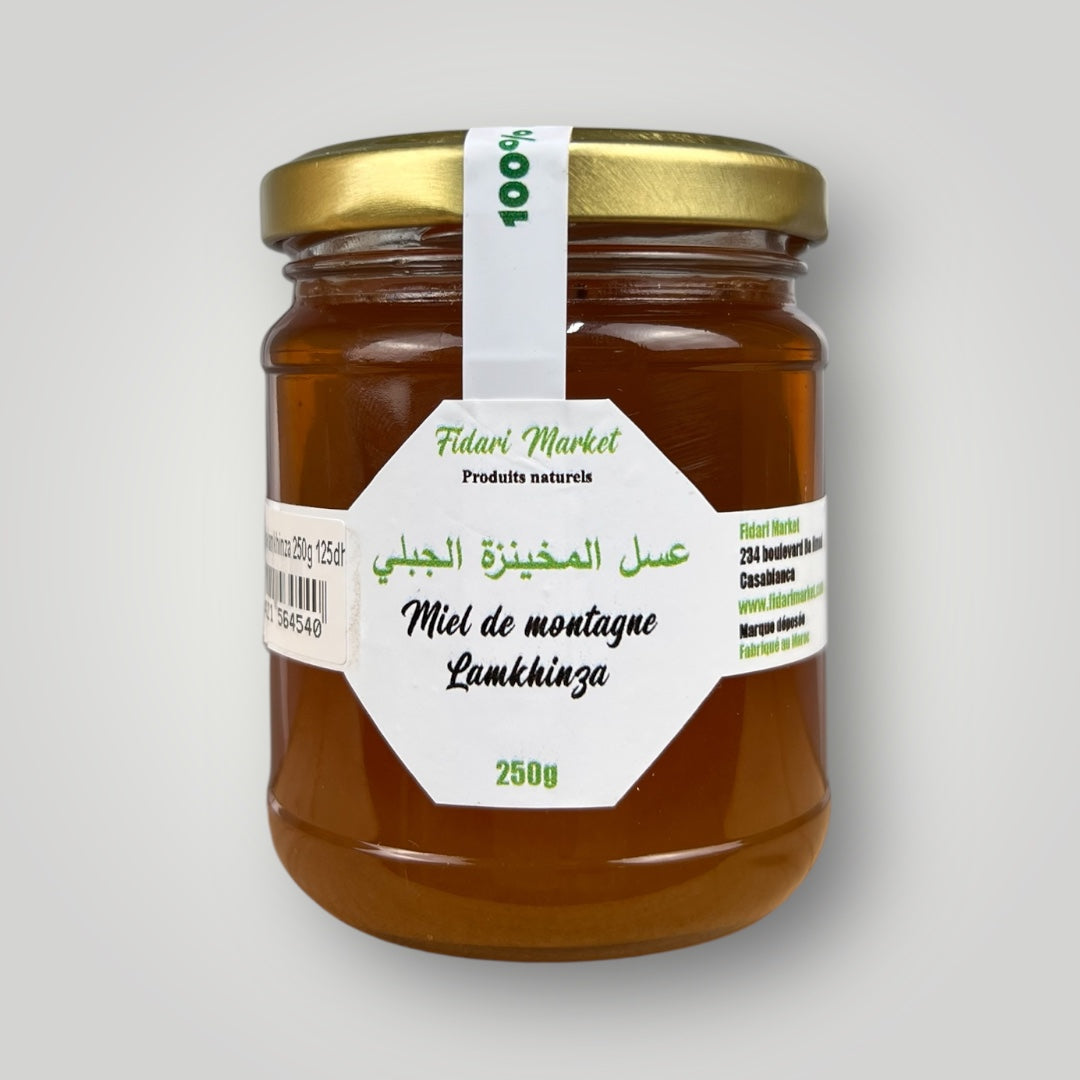 Miel de montagne Lamkhinza 250g – pur naturel marocain sans additifs – Fidari Market Casablanca