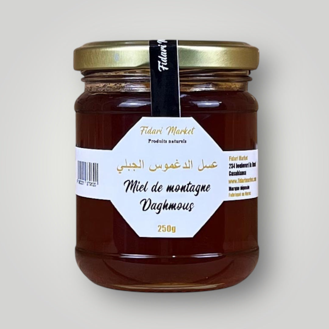 Miel de montagne euphorbe 250g – pur naturel marocain sans additifs – Fidari Market Casablanca