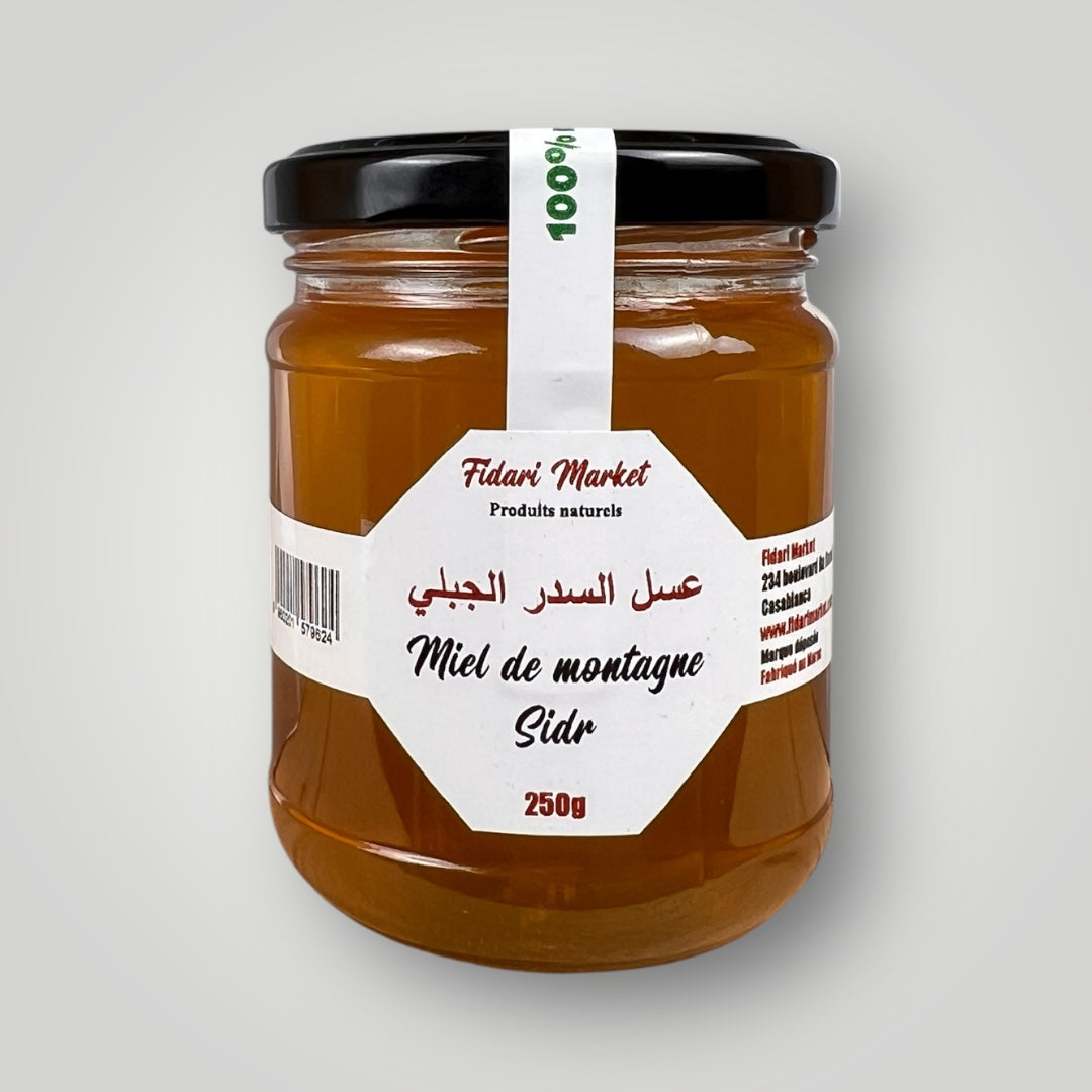Miel de montagne jujubier 250g – pur naturel marocain sans additifs – Fidari Market Casablanca