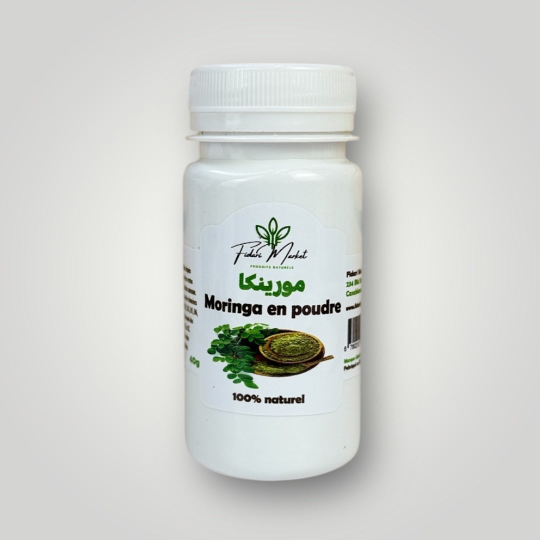 Moringa en poudre 40g – 100% naturel superfood – Fidari Market Casablanca