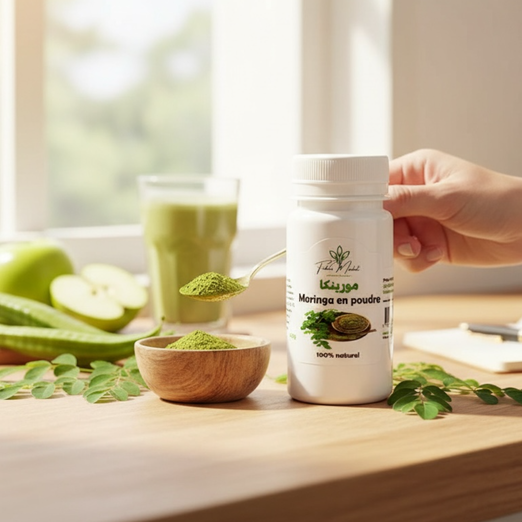 Moringa en poudre 40g – 100% naturel superfood – Fidari Market Casablanca