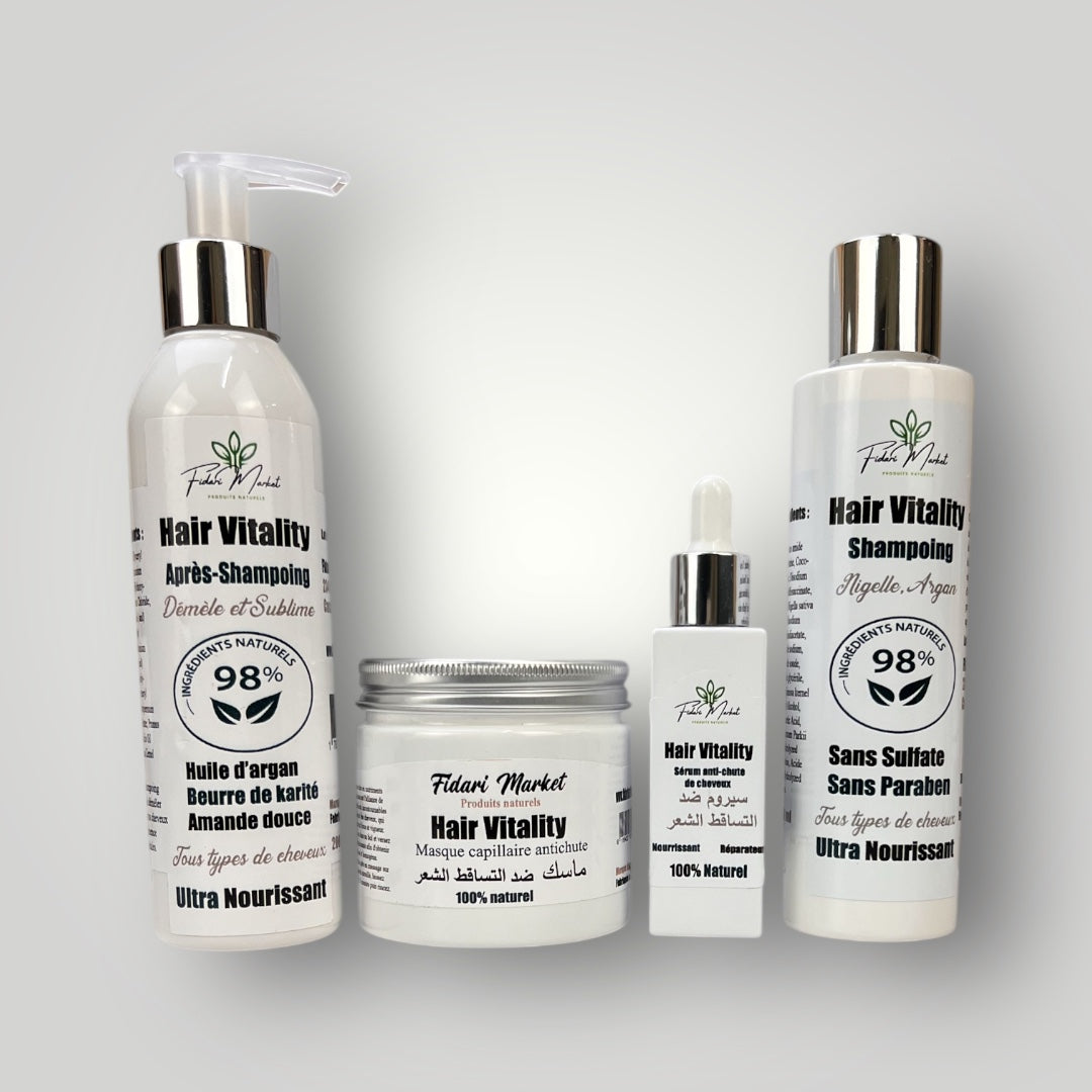 Pack Hair Vitality – 98% naturel sans chimie Maroc – Fidari Market Casablanca