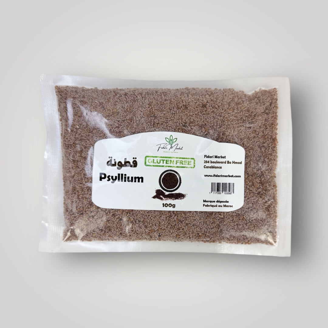 Psyllium Sans Gluten 100g – 100% naturel superfood – Fidari Market Casablanca