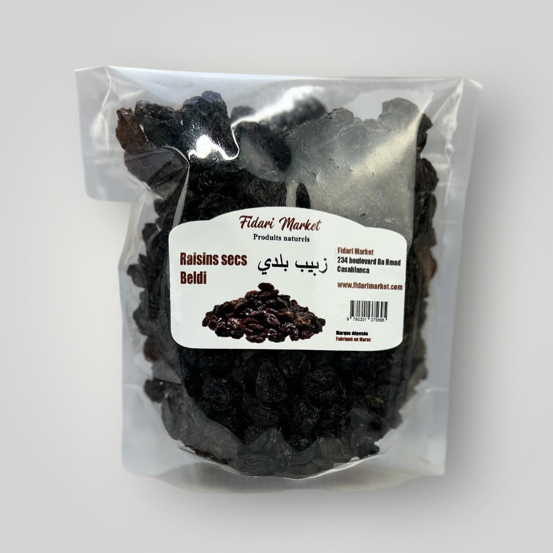 Raisins secs beldi 500g – 100% naturel marocain – Fidari Market Casablanca
