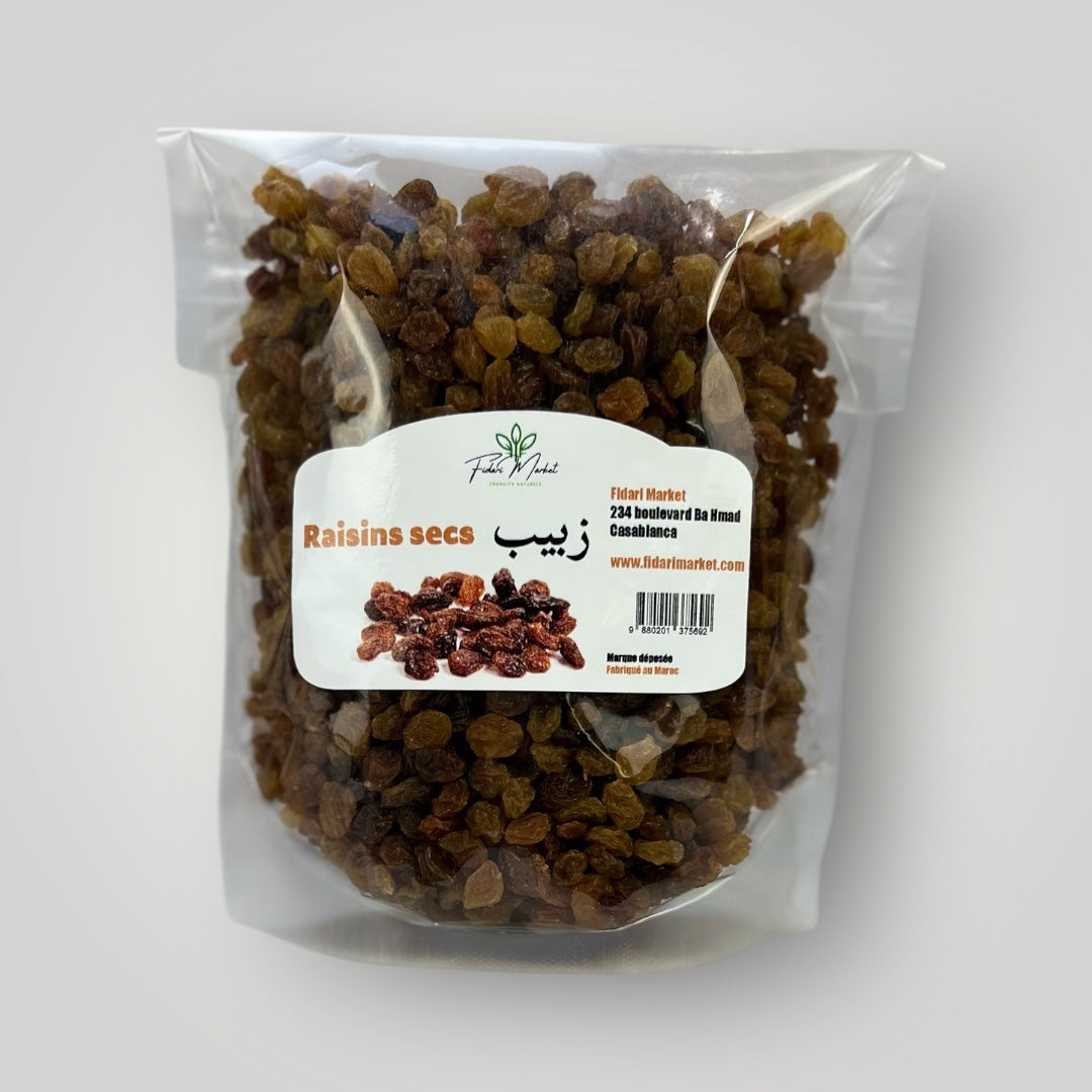 Raisins secs rouges 500g – 100% naturel marocain – Fidari Market Casablanca