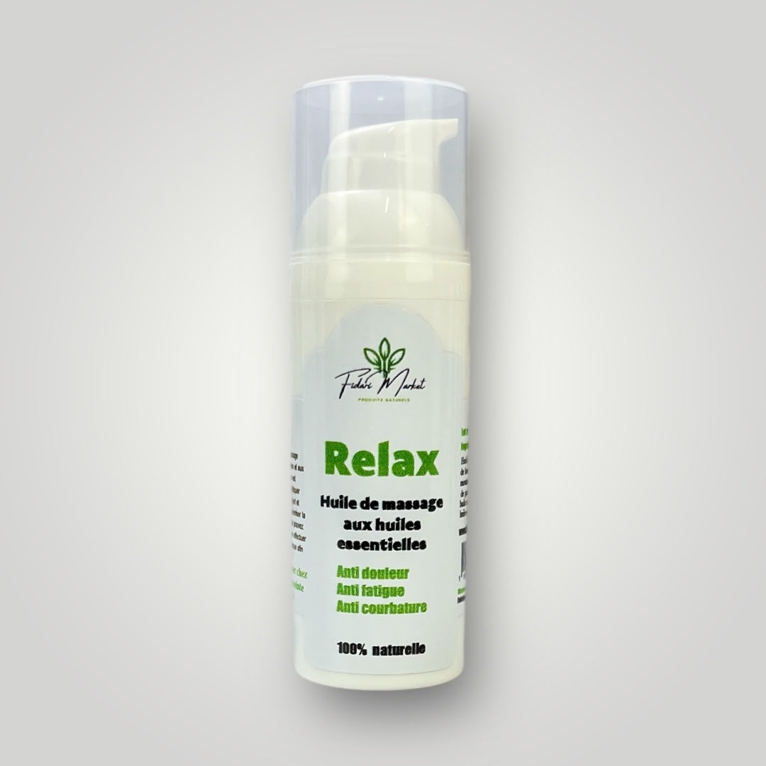 Relax huile de massage – 100% naturel marocain – Fidari Market Casablanca