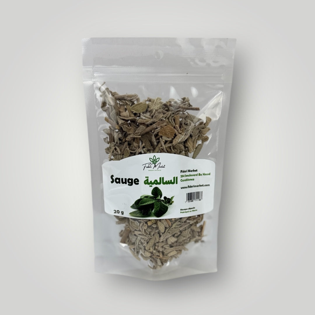 Sauge 20g – 100% naturel sans additifs chimiques – Fidari Market Casablanca