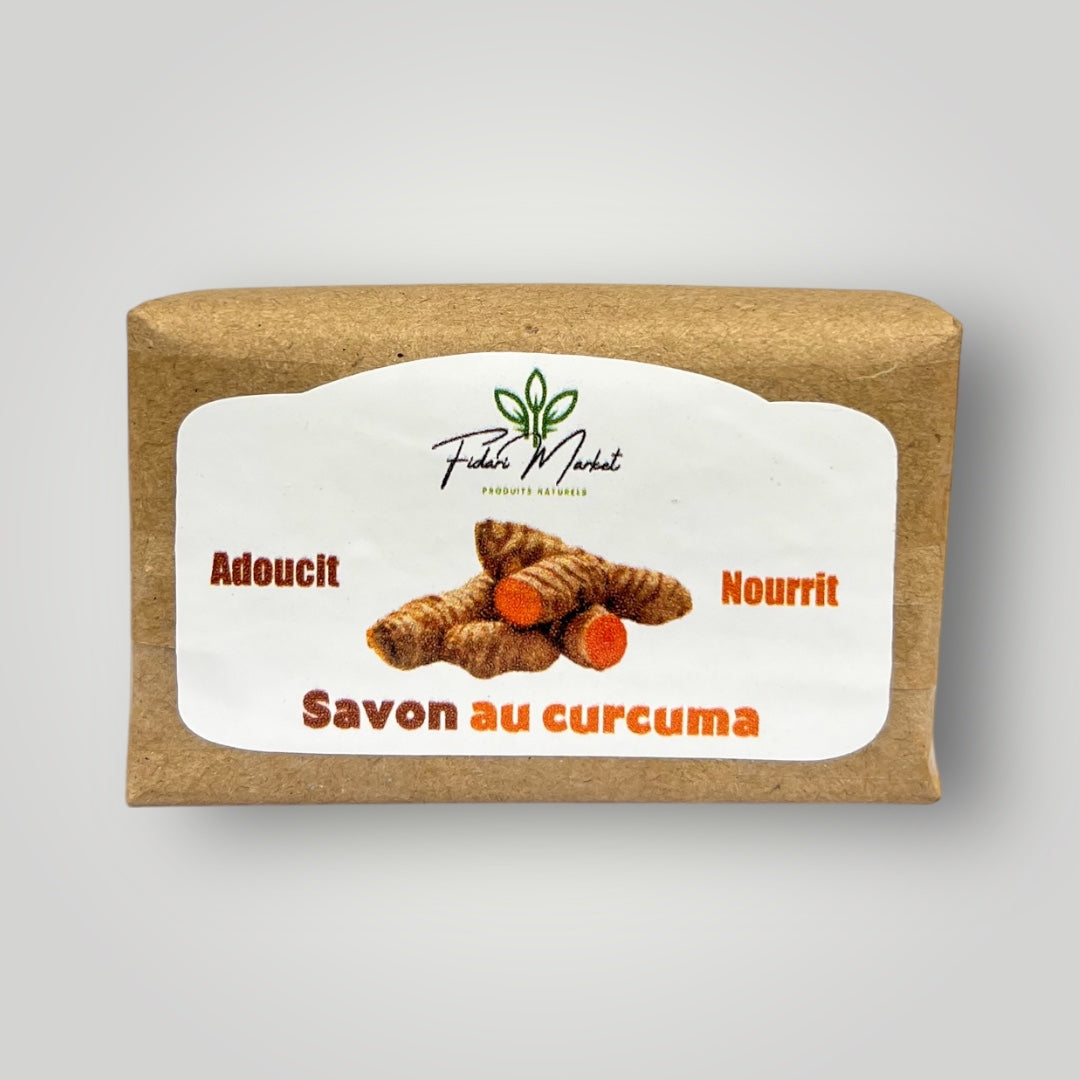 Savon au curcuma – 100% naturel sans chimie Maroc – Fidari Market Casablanca