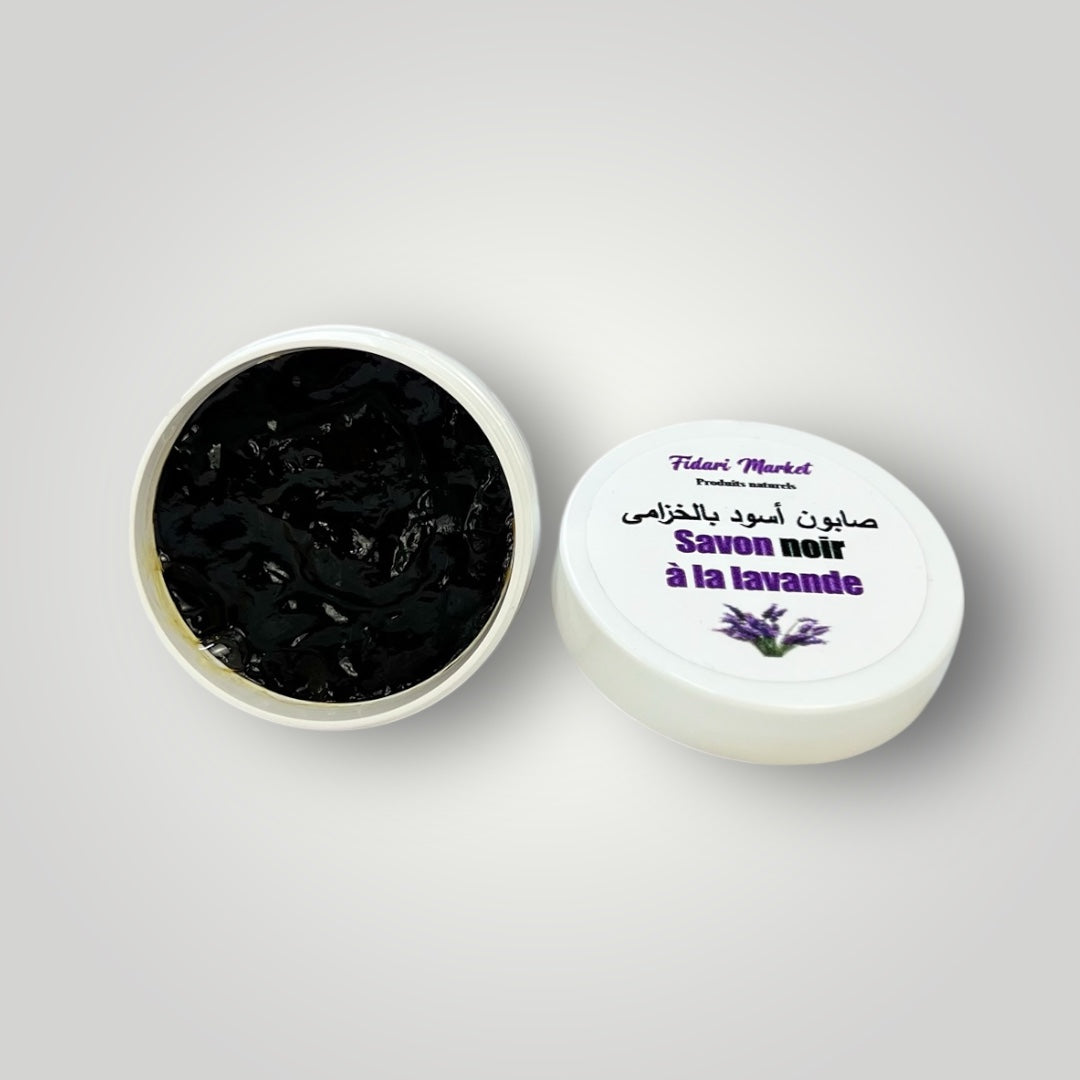 Savon noir a la lavande – 100% naturel sans chimie Maroc – Fidari Market Casablanca