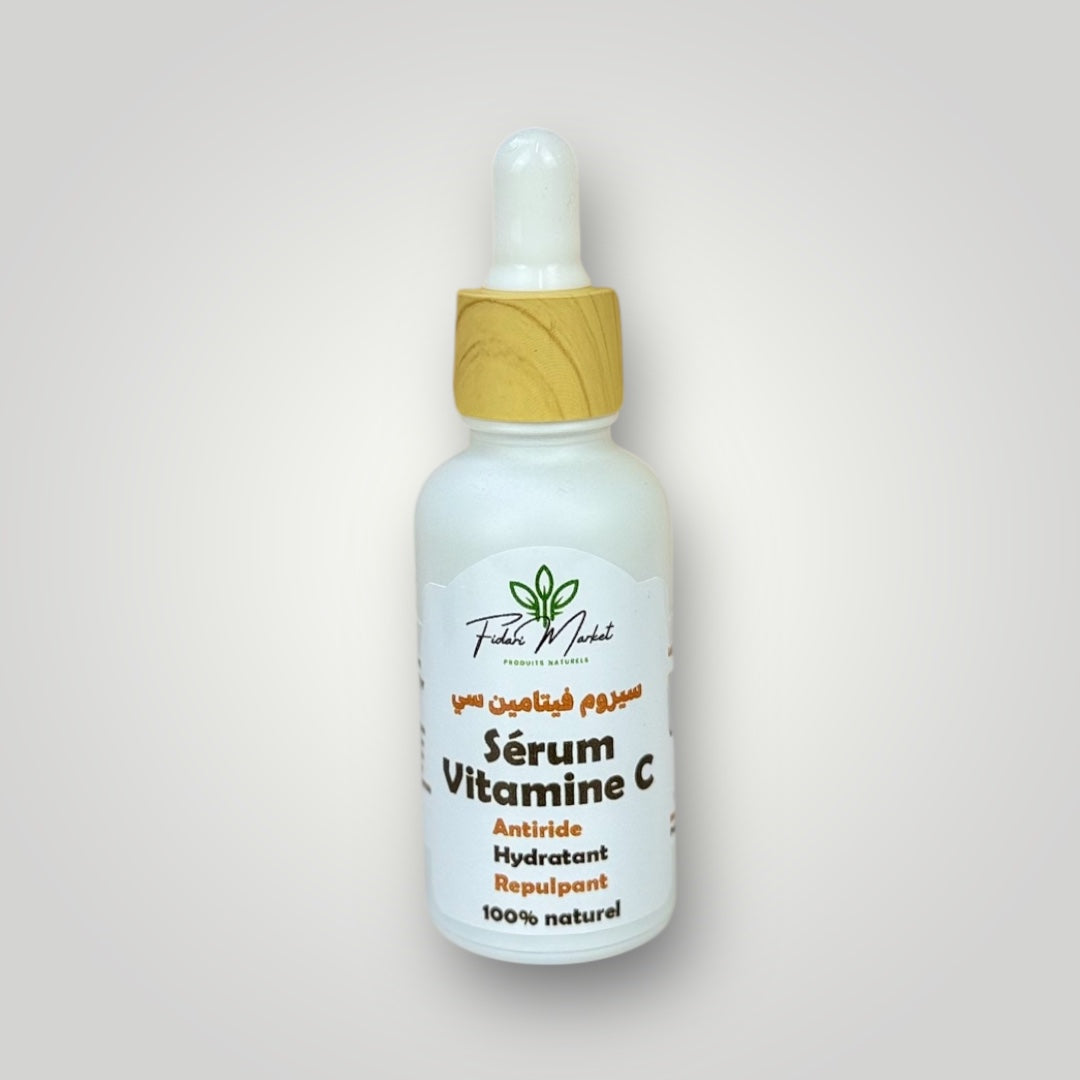 Sérum Vitamine C Éclat & Anti-Taches – Soin Visage Naturel – 100% naturel sans chimie Maroc – Fidari Market Casablanca