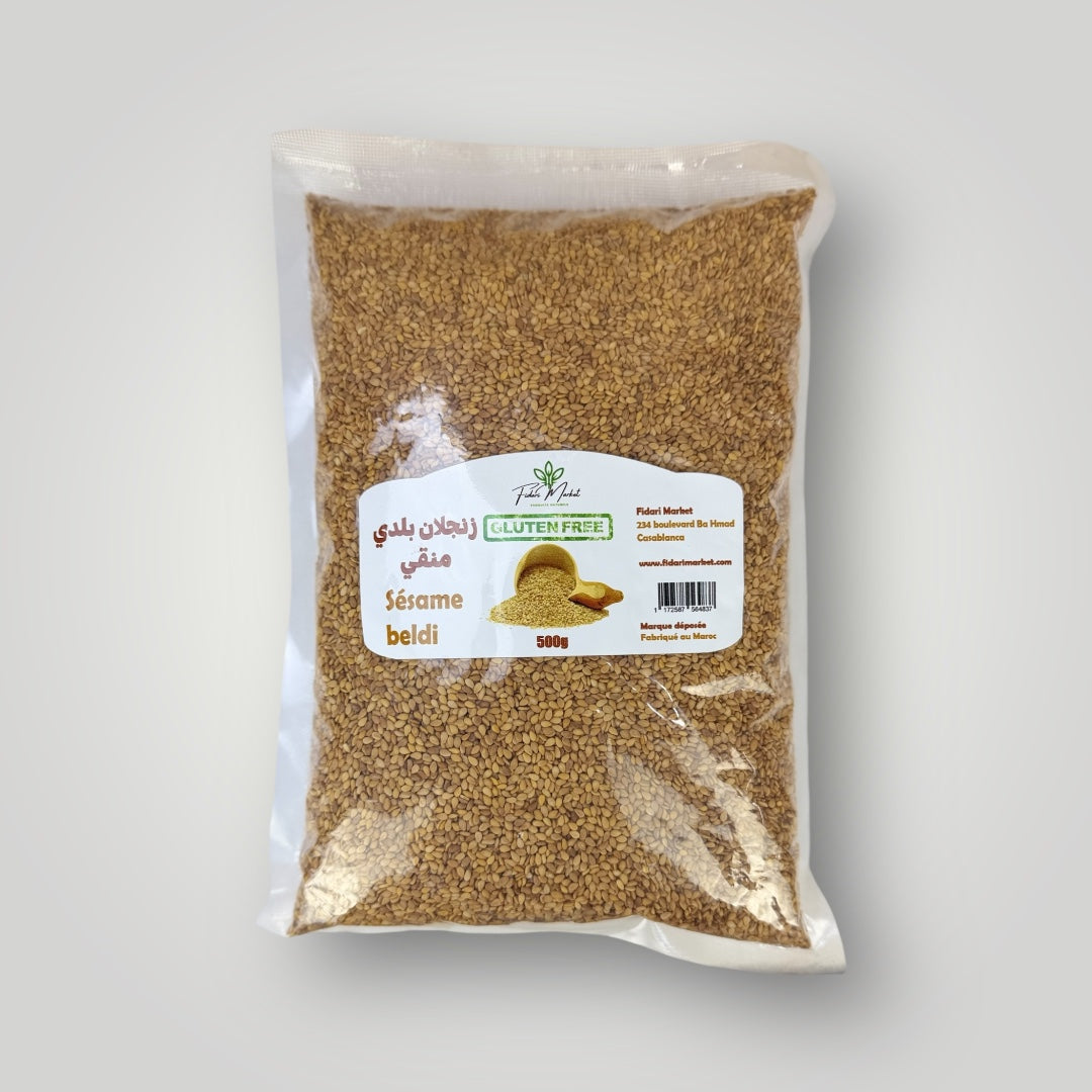 Sesame Beldi Sans Gluten 500g – 100% naturel sans additifs chimiques – Fidari Market Casablanca