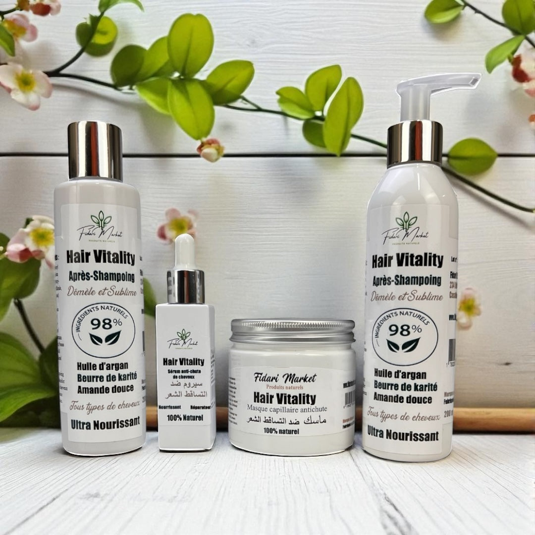 Soins cheveux naturels huiles végétales routine capillaire Maroc – Fidari Market