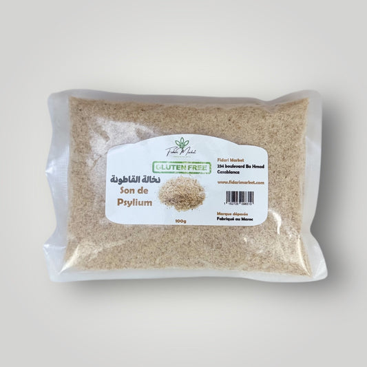 Son de Psyllium sans gluten 100g – artisanal sans conservateurs – Fidari Market Casablanca