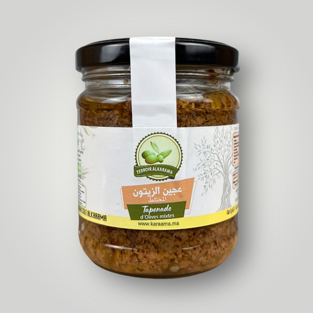 Tapenade d'olives mixtes – artisanal marocain 100% naturel – Fidari Market Casablanca