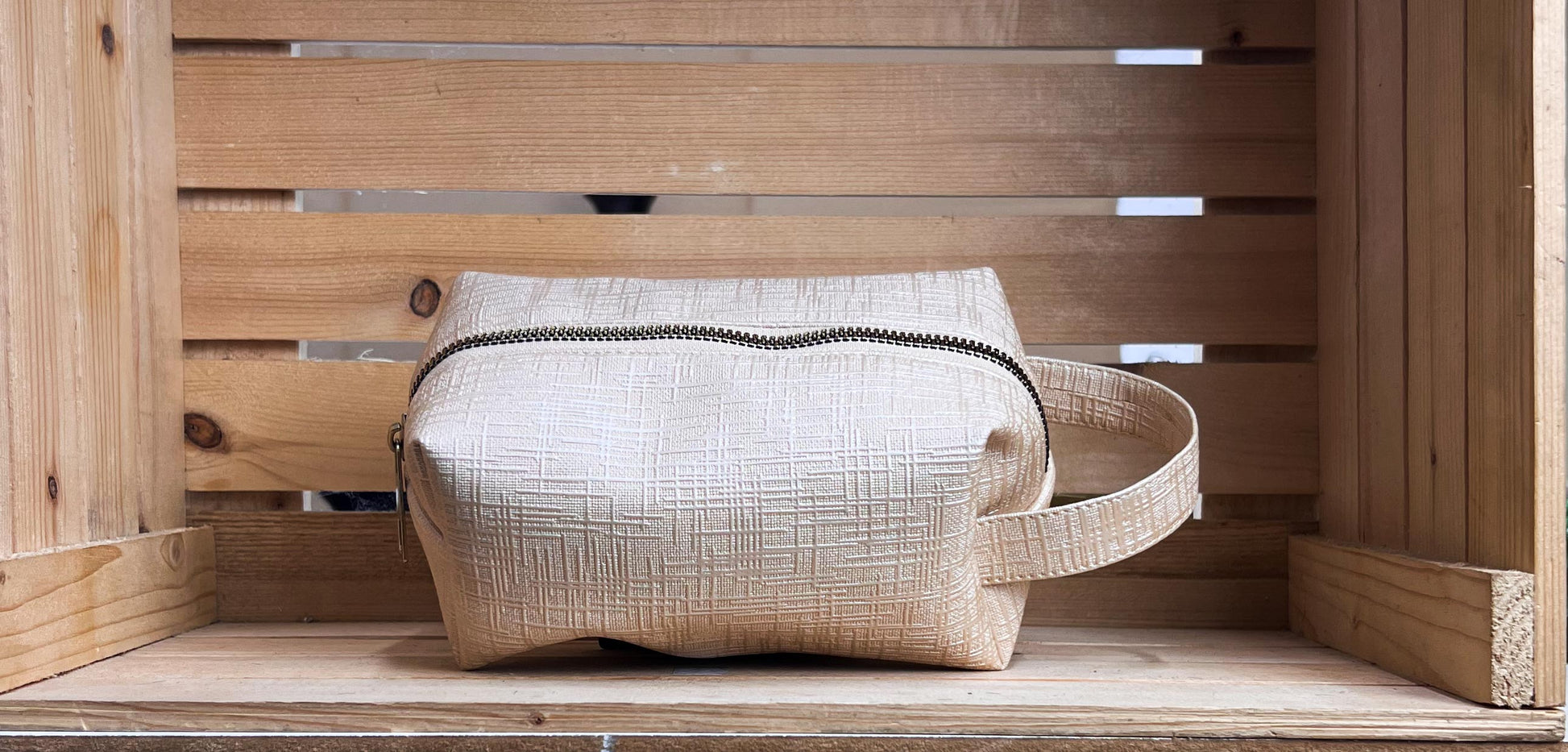 Trousse de toilette similicuir petite – artisanal marocain – Fidari Market Casablanca