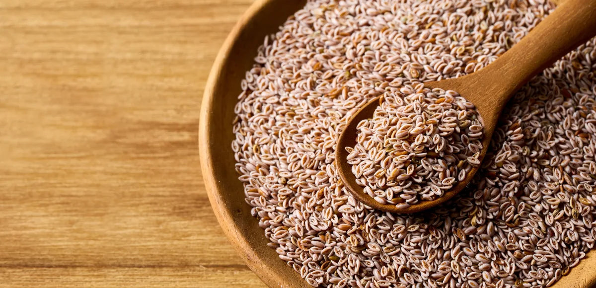 Psyllium dilué dans un verre d'eau prise quotidienne digestion naturelle – Fidari Market