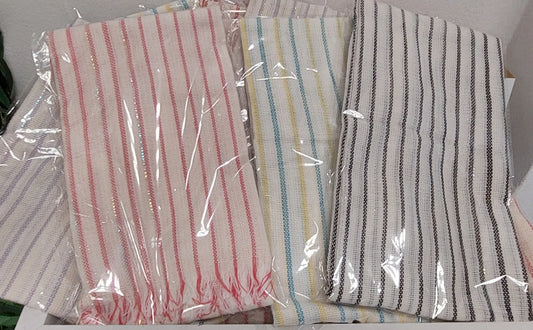 Foulard Hammam raye – artisanal marocain – Fidari Market Casablanca